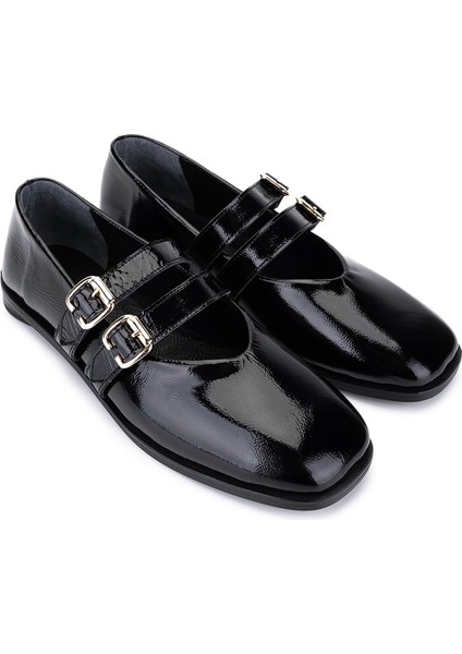 Kadın Hakiki Deri Siyah Rugan Babet Ayakkabı 899 12625 Bn Ayk SK25-26 Sıyah Krsk Rgn fiyatları
