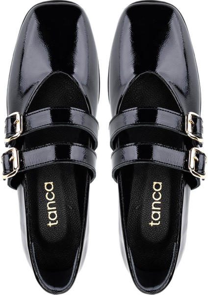 Kadın Hakiki Deri Siyah Rugan Babet Ayakkabı 899 12625 Bn Ayk SK25-26 Sıyah Krsk Rgn indirimleri