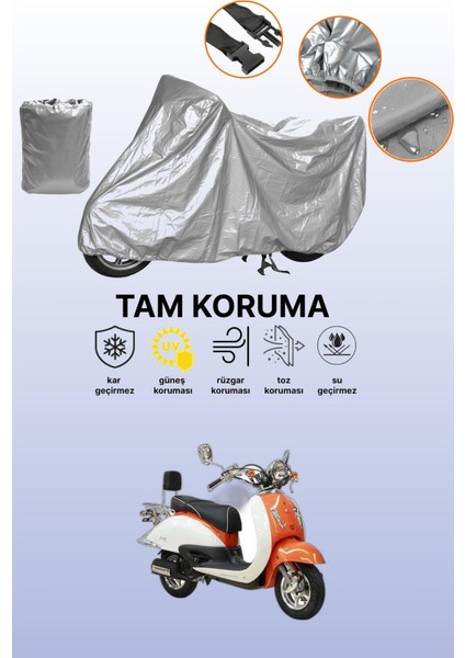 Gri Asya Nostalji 125 Uyumlu Motosiklet Brandası, Koruyucu Örtü, Motor Branda