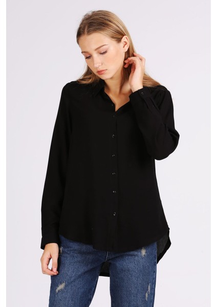 Kadın Bdart Basic Düğmeli Gömlek Siyah modelleri