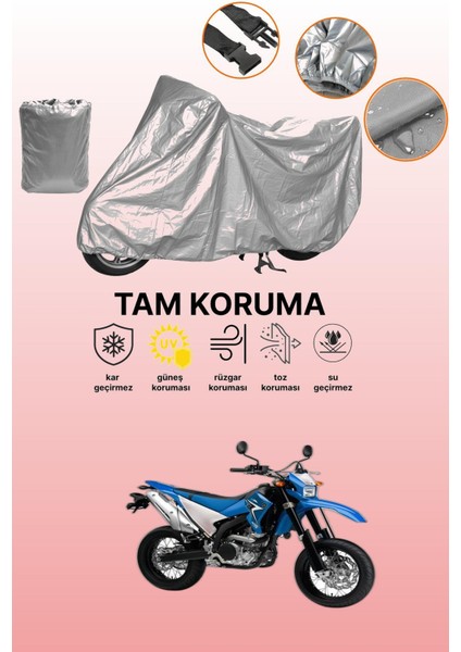 Gri Yamaha Wr 250 x Uyumlu Motosiklet Brandası, Koruyucu Örtü, Motor Branda