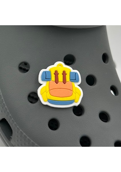 Terlik Süsü ve Aksesuarı , Çanta Süsü – Jibbitz 3D Sırt Kamp Çantası Logo Aksesuar