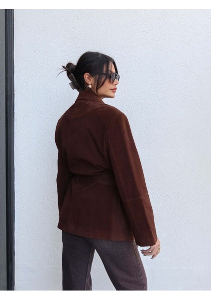 Süet Bağlamalı Ceket indirimleri