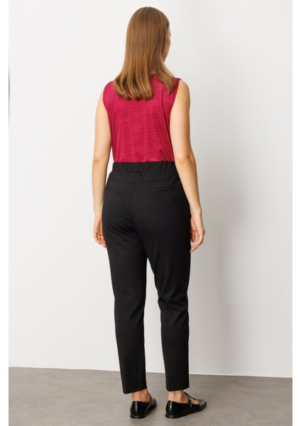 Kadın Büyük Beden Dantel Süslemeli Dar Paça Pantolon 1087 Siyah fırsatları