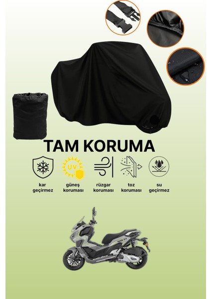 Siyah Mondial 125 Ressivo Uyumlu Motor Branda, Koruyucu Örtü, Motosiklet Brandası