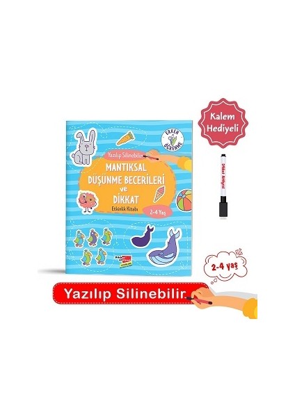 2-4 Yaş Mantıksal Düşünme Becerileri ve Dikkat (Yaz-Sil)
