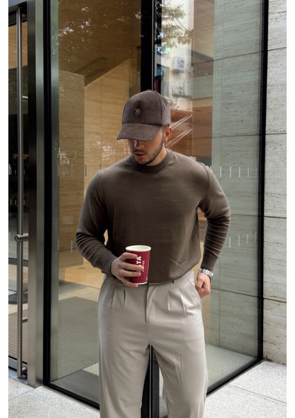 Acton Erkek %100 Organik Pamuk Bisiklet Yaka Triko Kazak modelleri