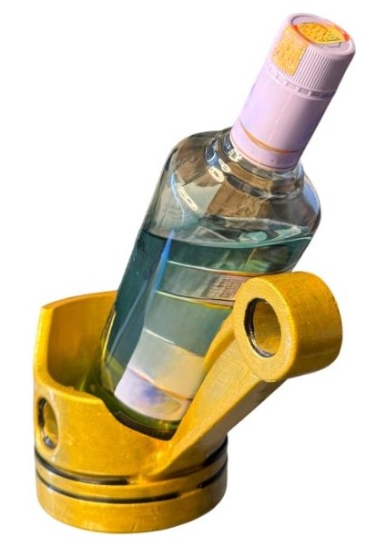 Araç Motor Pistonu Figür Şaraplık - El Işliği ile Boyanmış fiyatları