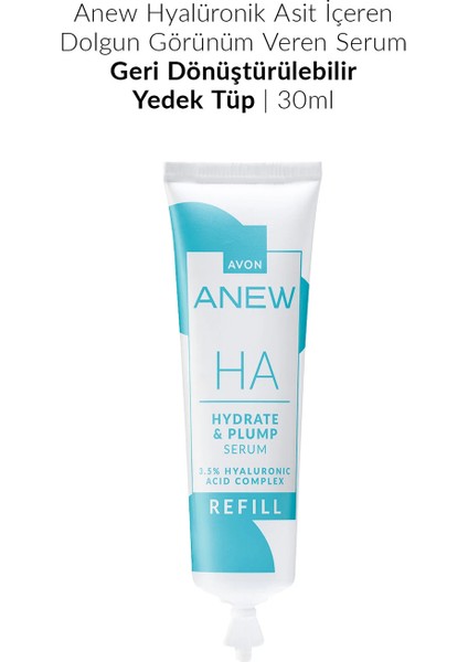 Anew Hyalüronik Asit Içeren Dolgun Görünüm Veren Serum Geri Dönüştürülebilir TÜP-30ML
