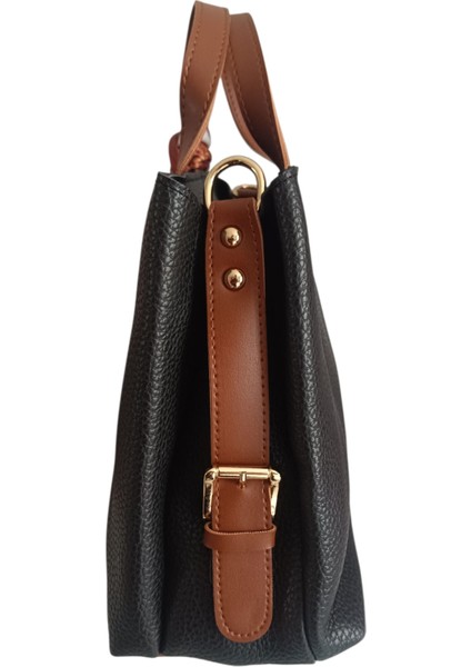 Siyah Taba Fular Detaylı Kadın El ve Omuz Çantası fiyatları