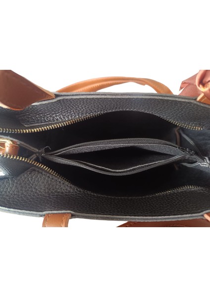 Siyah Taba Fular Detaylı Kadın El ve Omuz Çantası modelleri