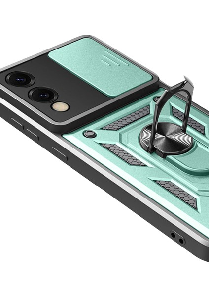 Rdbydn Newface Samsung Galaxy S25 Edge Pars Lens Yüzüklü Silikon - Yeşil fırsatları