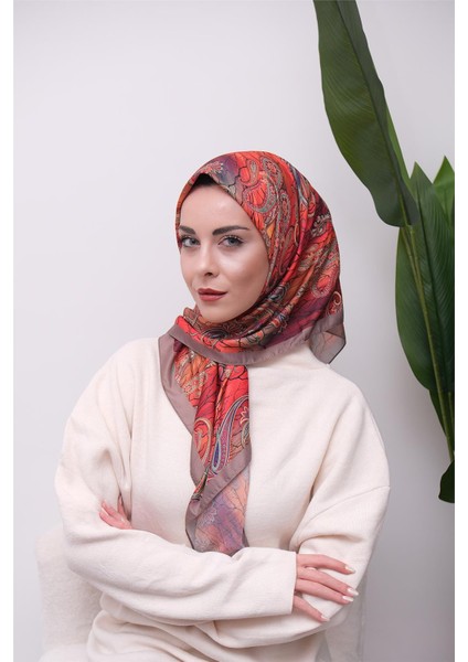 Renkli Karma Desen Dijital Soft Eşarp