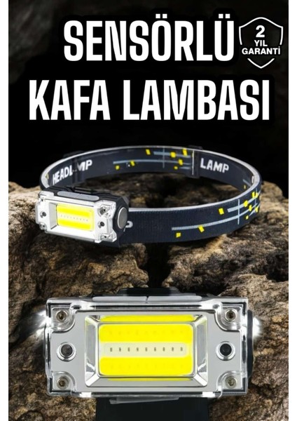 Kafa Lambası LED Fener Pratik Taşınabilir Ayarlanabilir USB Şarjlı