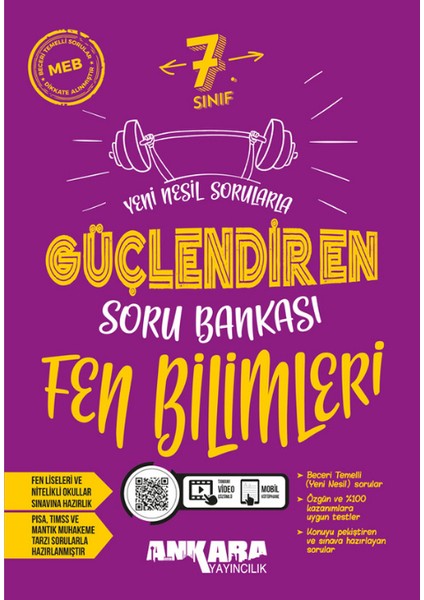 Nartest 7.sınıf Fen Bilimleri ve Ankara Fen Bilimleri Güçlendiren Soru Bankası +1 Deneme Hediye modelleri
