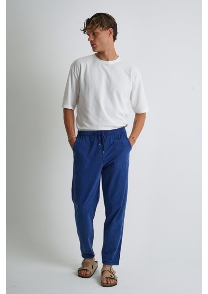 Erkek Büyük Beden %100 Pamuk Keten Görünümlü Pantolon E206-3 modelleri