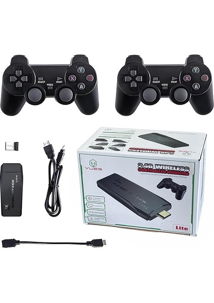 M8 Retro Oyun Konsolu – 4K HDMI Çıkışlı, 64 gb Oyun Yüklü – Çift Joystick – 8-Bit/16-Bit Klasikler – Aile ve Çocuklar Için Eğlence