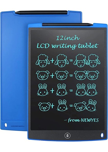12 Inc Writing LCD Grafik Dijital Kalemli Çizim Tableti Yazı Tahta Not Yazma Eğitim Tableti ( Lisinya )