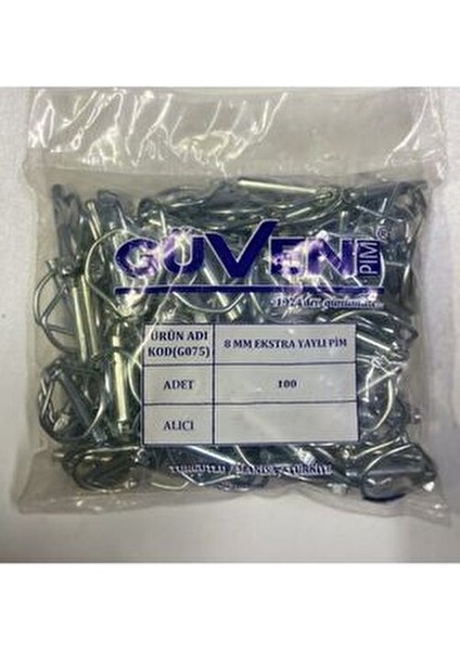 8 mm Ekstra Yaylı Pim 100 Adet Tüm Araçlar İçin Güvenilir Yedek Parça modelleri