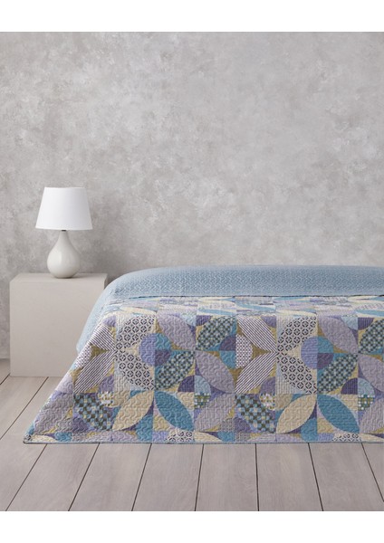 Patch Square King Size Çok Amaçlı Örtü 240X220 cm Yeşil