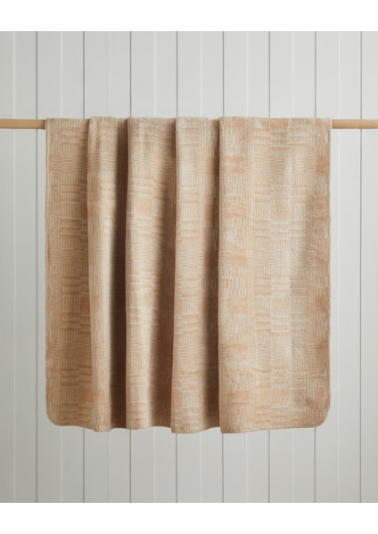 Linear Calm Pamuklu Tek Kişilik Battaniye 150X200 cm Ekru fiyatları