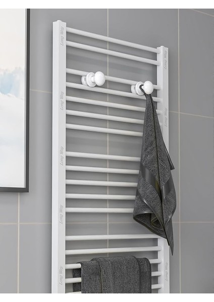 Radyatör Askısı, Banyo Askısı, Bornoz Askısı, Kolay Kurulum, Havlu Kıyafet Askısı, Banyo Kurutmalık (Beyaz)