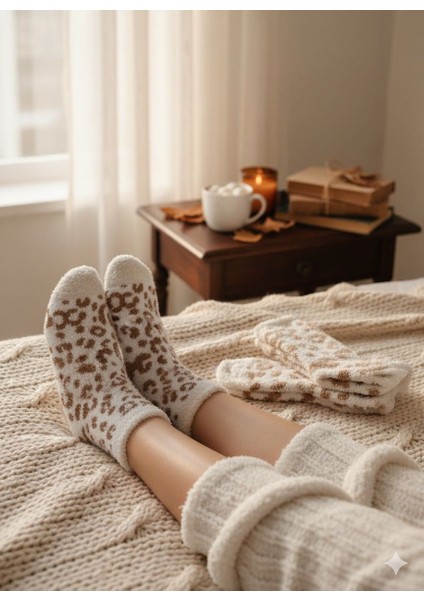2'li Yumuşak Kokulu Peluş Uyku Çorabı fiyatları