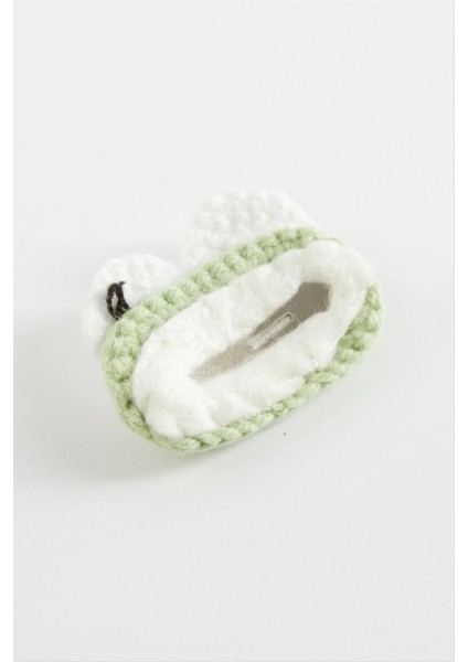 El Yapımı Kurbağa Gözlü Işlemeli Örgülü Çıtçıtlı Toka