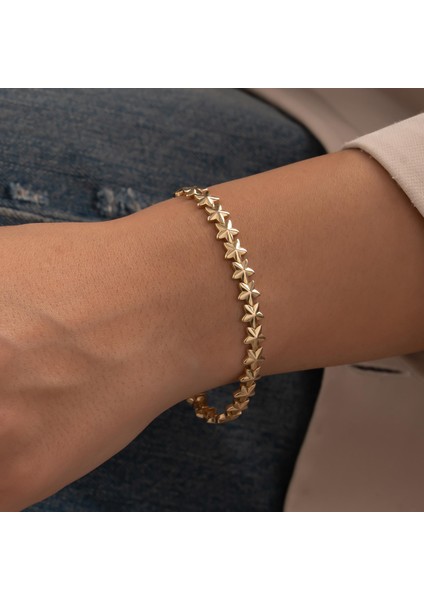 Yıldız Model 14 Ayar Altın Bileklik