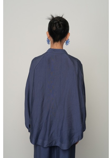 Kadın Gül Detaylı Düz Renk Oversize Kesim Kimono indirimleri