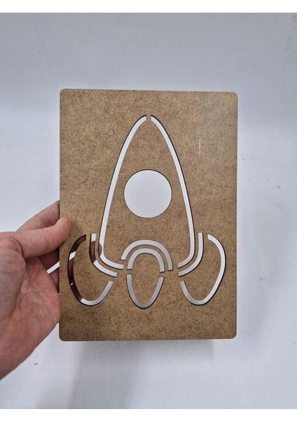 1 Adet Uzay Mekiği Ahşap Montessori Çizim Okul Dıy Etkinlik Aktivite Sanat 21 cm x 15 cm fiyatları