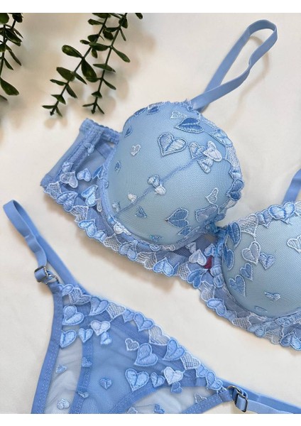 Mavi Kalpli Destekli Sütyen Takımı fiyatları