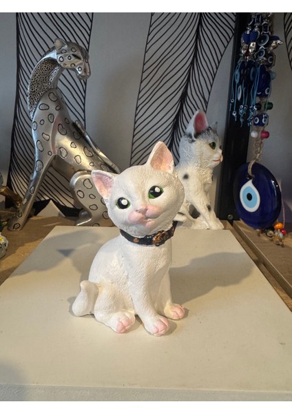 Dekoratif Kedi Biblo Polyester