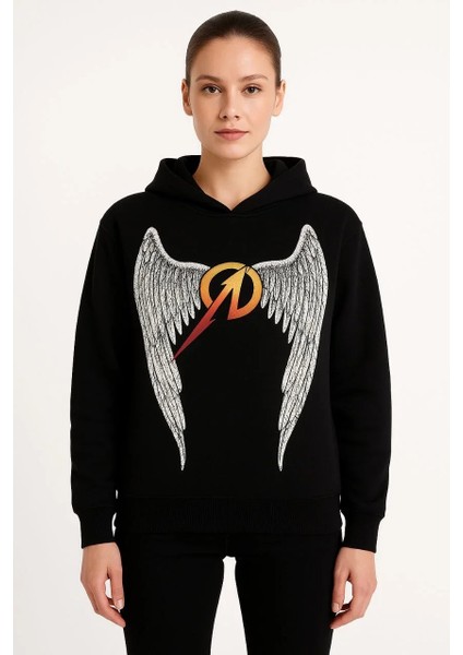 Metallica Iki Iplik Kapüşonlu Ön ve Arka Baskılı Hoodie - Siyah fiyatları