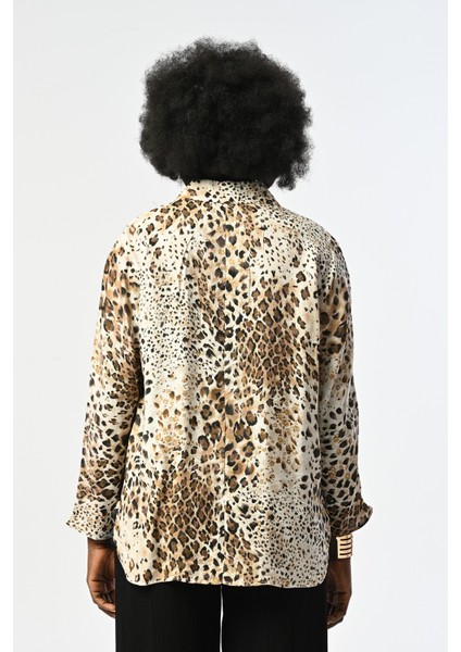 Kadın Leopar Desen Gömlek indirimleri