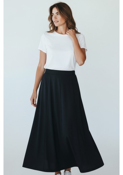 Kadın Beli Lastikli Kalın Kışlık Balık Etek