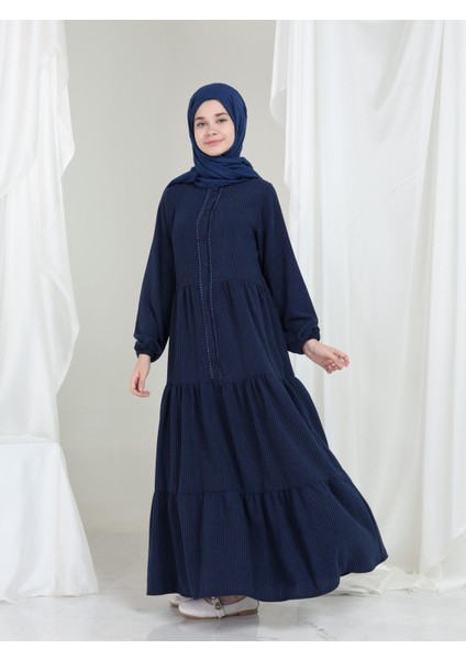 Elara Kız Çocuk Kadife Elbise Lacivert modelleri