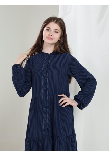Elara Kız Çocuk Kadife Elbise Lacivert indirimleri