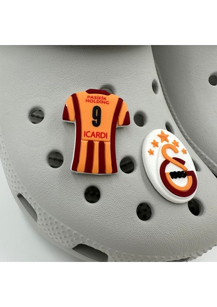 Terlik Süsü ve Aksesuarı – Jibbitz 3D Sarı Kırmızı M.icard 9 No Forma Beyaz 5 Yıldız Set fiyatları