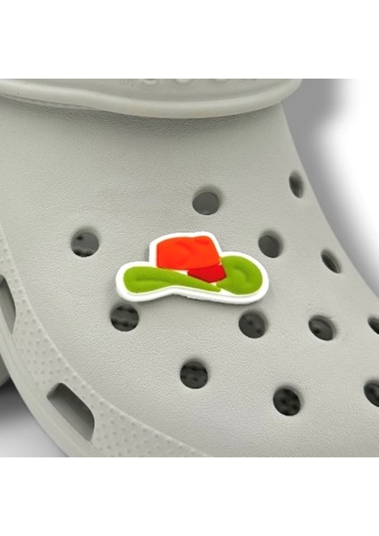Terlik Süsü ve Aksesuarı , Çanta Süsü – Jibbitz 3D Kovboy Şapkası Figür Aksesuar