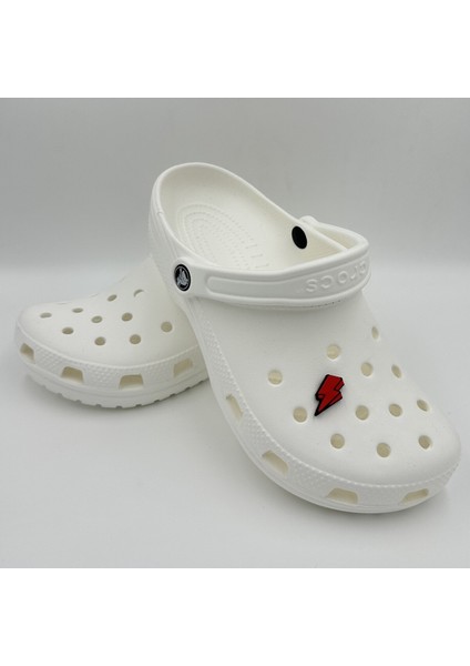 Terlik Süsü ve Aksesuarı , Çanta Süsü – Renkli Jibbitz 3D Kabartmalı Şimşek Görselli Figür Aksesuarı modelleri