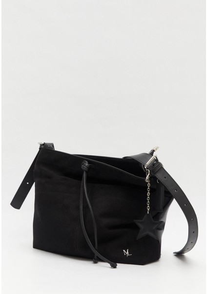 Petra Süet Deri Çanta Siyah