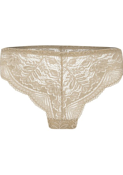 Dantelli Dekolte Sütyen Külot Takım Push Up, 2451 Taş Rengi