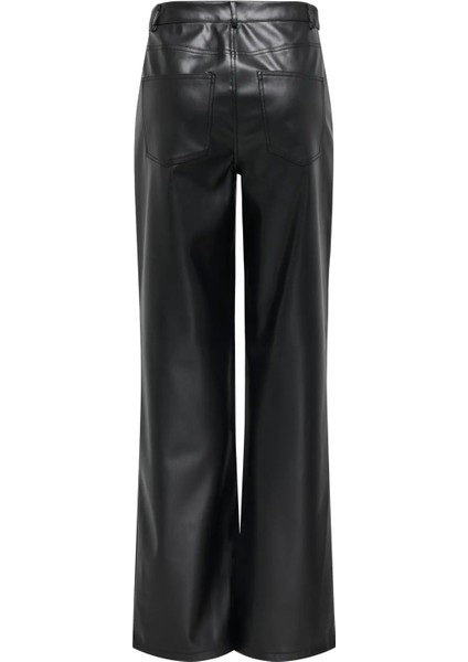 Kadın Onljuıcy-Lana Yüksel Bel Deri Pantolon 15352598 Siyah fiyatları