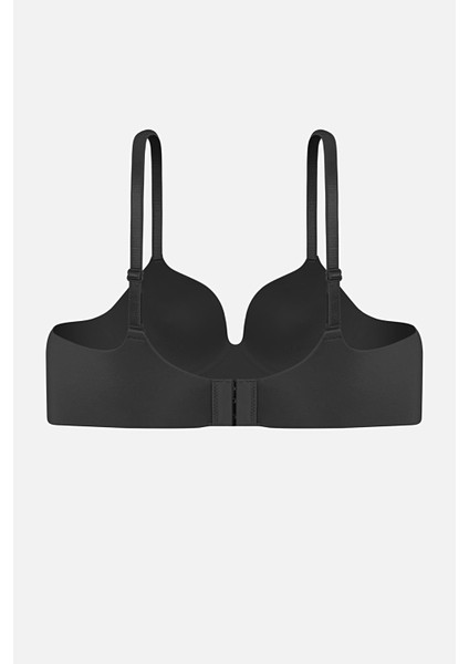 Lazer Kesim Dikişsiz Push Up Sütyen - 2820 - Siyah fırsatları