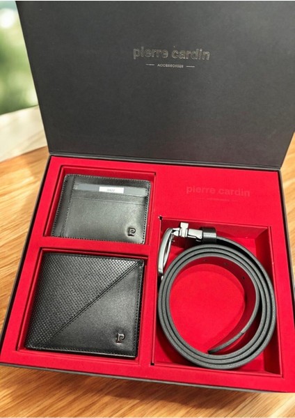 Erkek Hediyelik & Çeyizlik Deri Spor Kartlık Cüzdan Kemer 3'lü Set L1.PC.004.12.C20