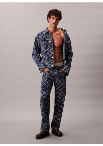 Indigo Erkek Denim Ceket LV04RD767G0RM 90S Indıgo Emblem Jac