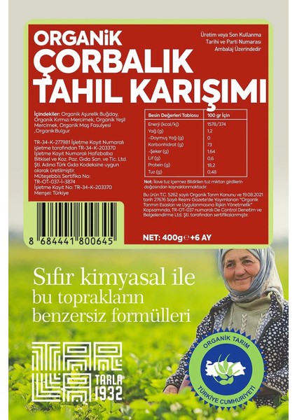 Organik Çorbalık Tahıl Karışımı | Katkısız & Doğal | 400 G fiyatları