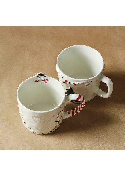 New Year Yılbaşı Glowy Tree Flake 2'li Kupa 460 ml modelleri