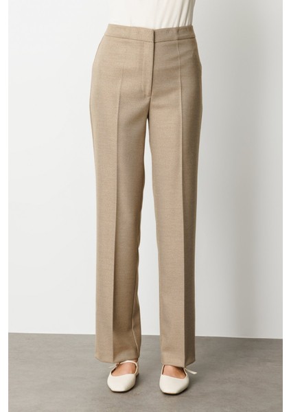 Kadın Cepsiz Boru Paça Pantolon 5051 Gold modelleri